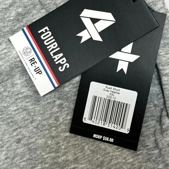 FourLaps Women's Rush 5” Short Grey Heather Size XXL Workout Casual - Picture 7 of 9